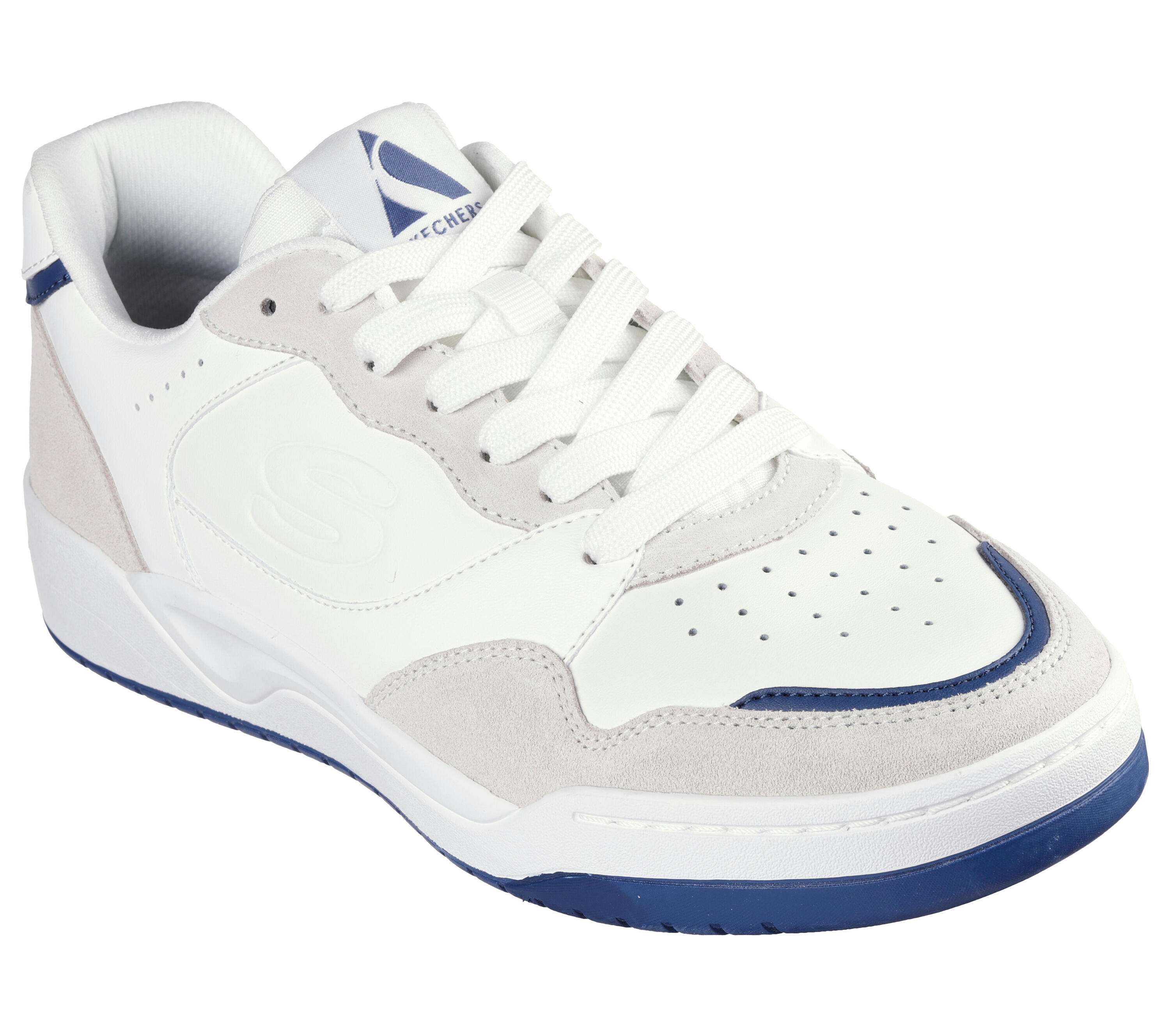 blanc / bleu navy