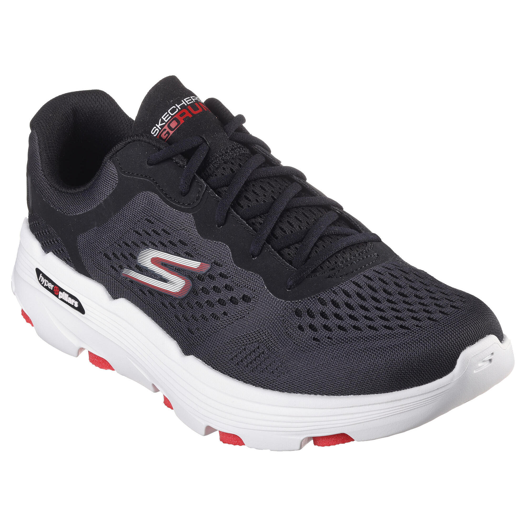 SKECHERS Men's GO RUN 7.0 Racing sports shoes Dark grey / Black