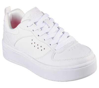 Skechers kinderen court high color zone sneakers wit / wit