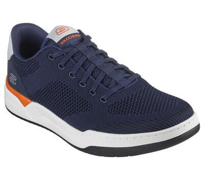 SKECHERS Uomo CORLISS DORSET Sneakers Blu Bianco