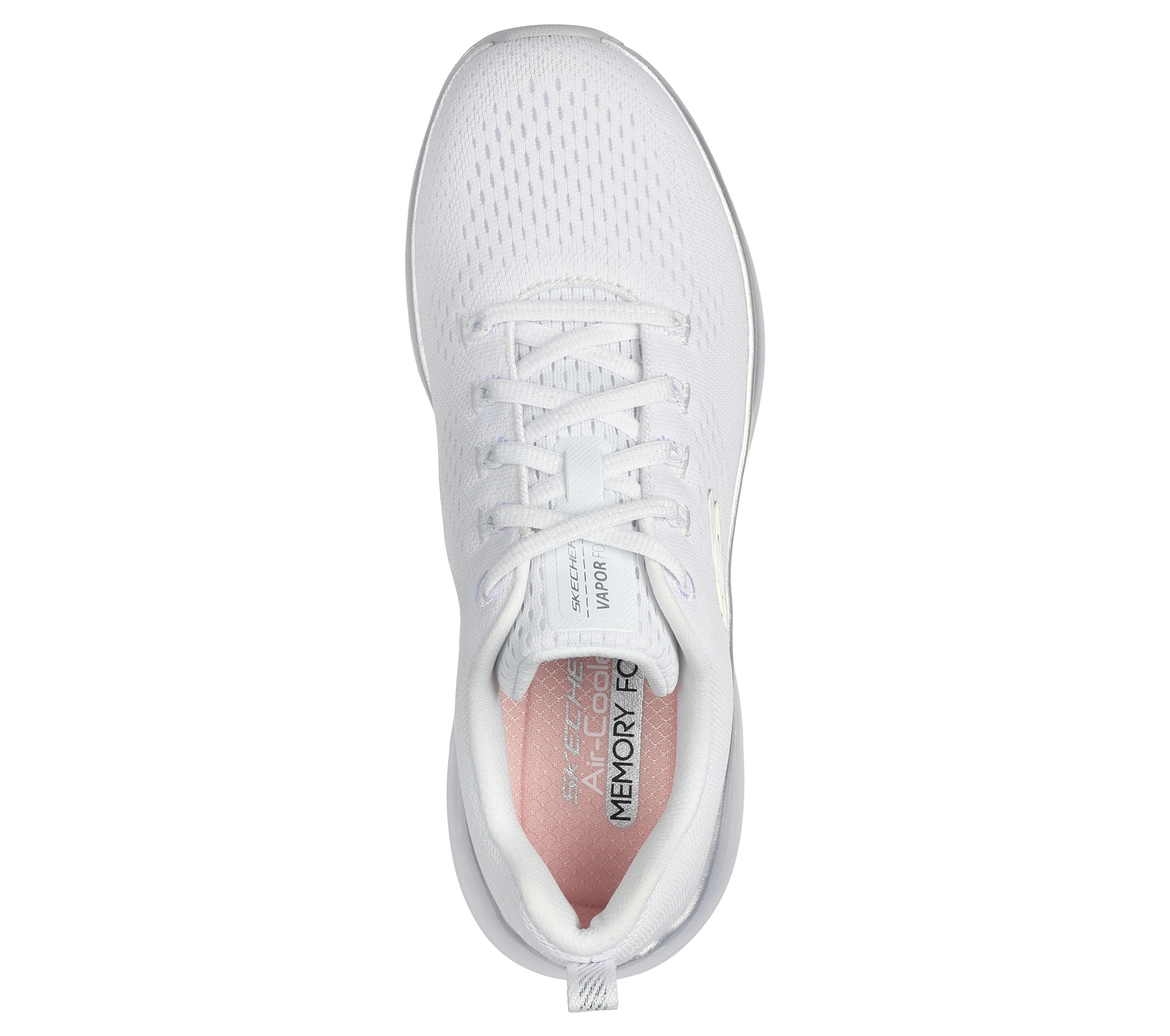 SKECHERS Dames VAPOR FOAM MIDNIGHT GLIMMER Sportschoenen Wit / Zilver 2/5