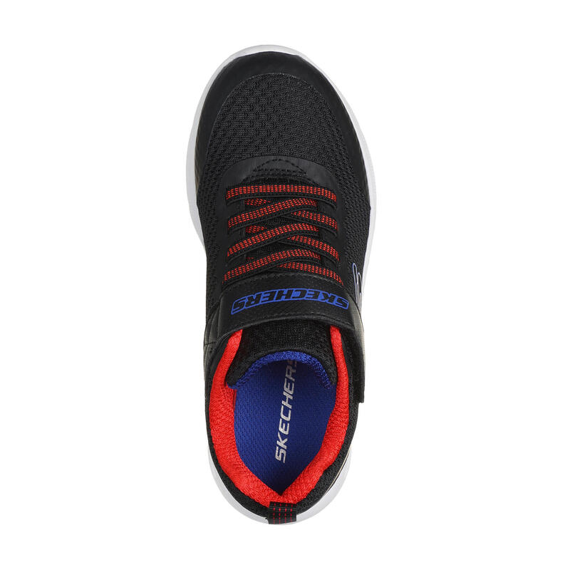 SKECHERS Enfants MICROSPEC MAX Sneakers Noir / Rouge / Noir / Rouge / Bleu