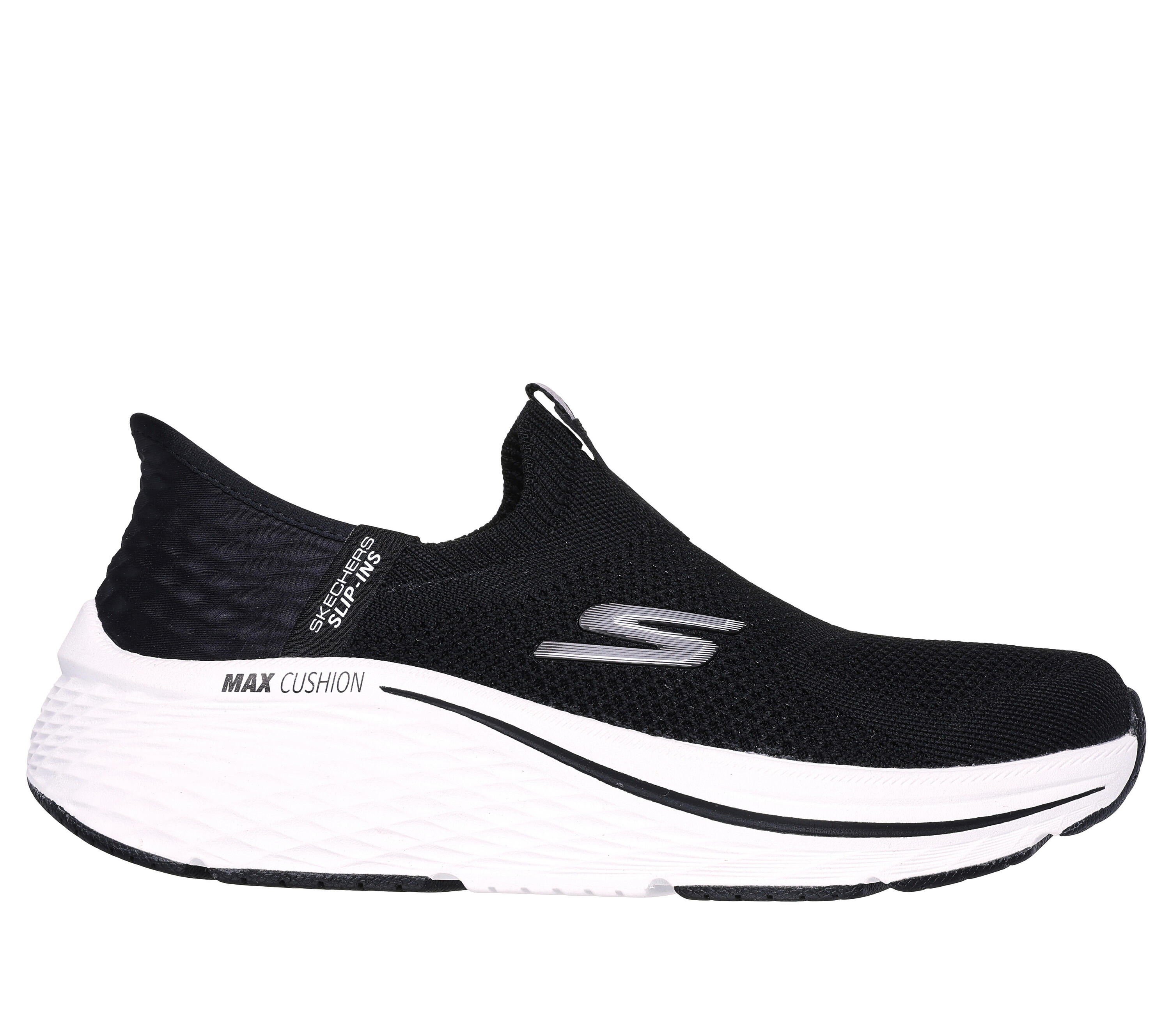 SKECHERS Mujer MAX CUSHIONING ELITE 2.0 ETERNAL Slip-On Negro / Negro / Blanco 5/5