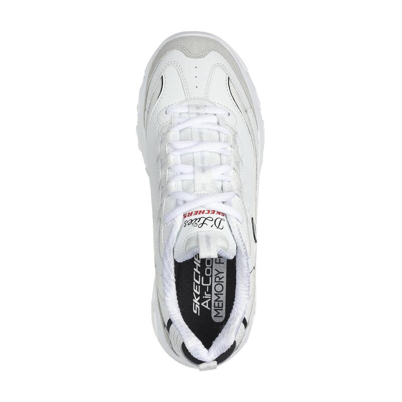 SKECHERS Femme D'LITES NEW HEAT Sneakers Blanc / Blanc / Noir / Rouge