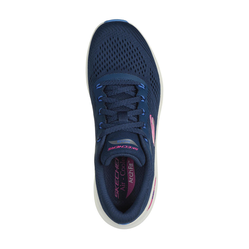 SKECHERS Dames ARCH FIT 2.0 BIG LEAGUE Sneakers Marineblauw / Pink / Blauw