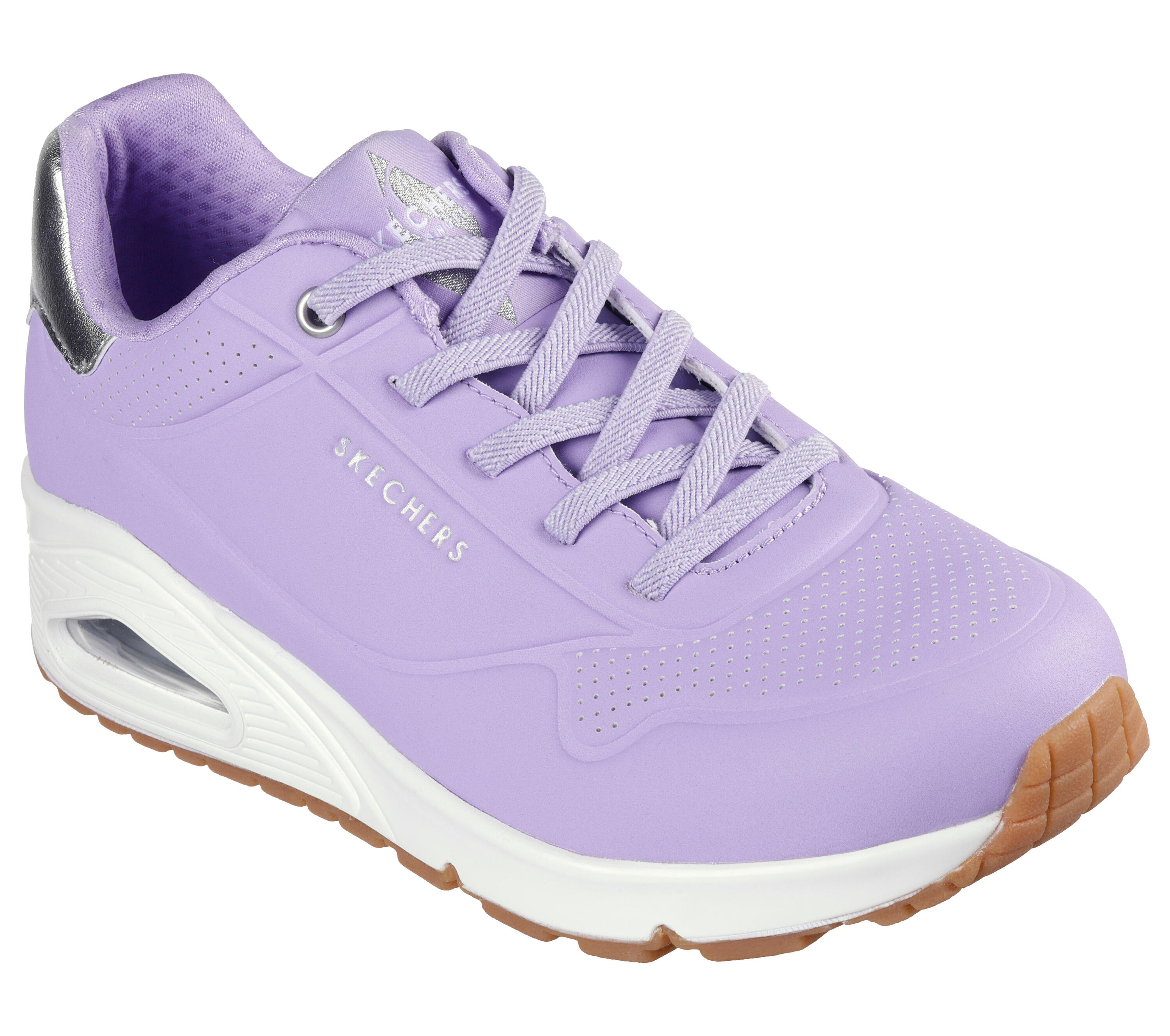 SKECHERS Damen UNO SHIMMER AWAY Sneakers Lila / Rosa Gold