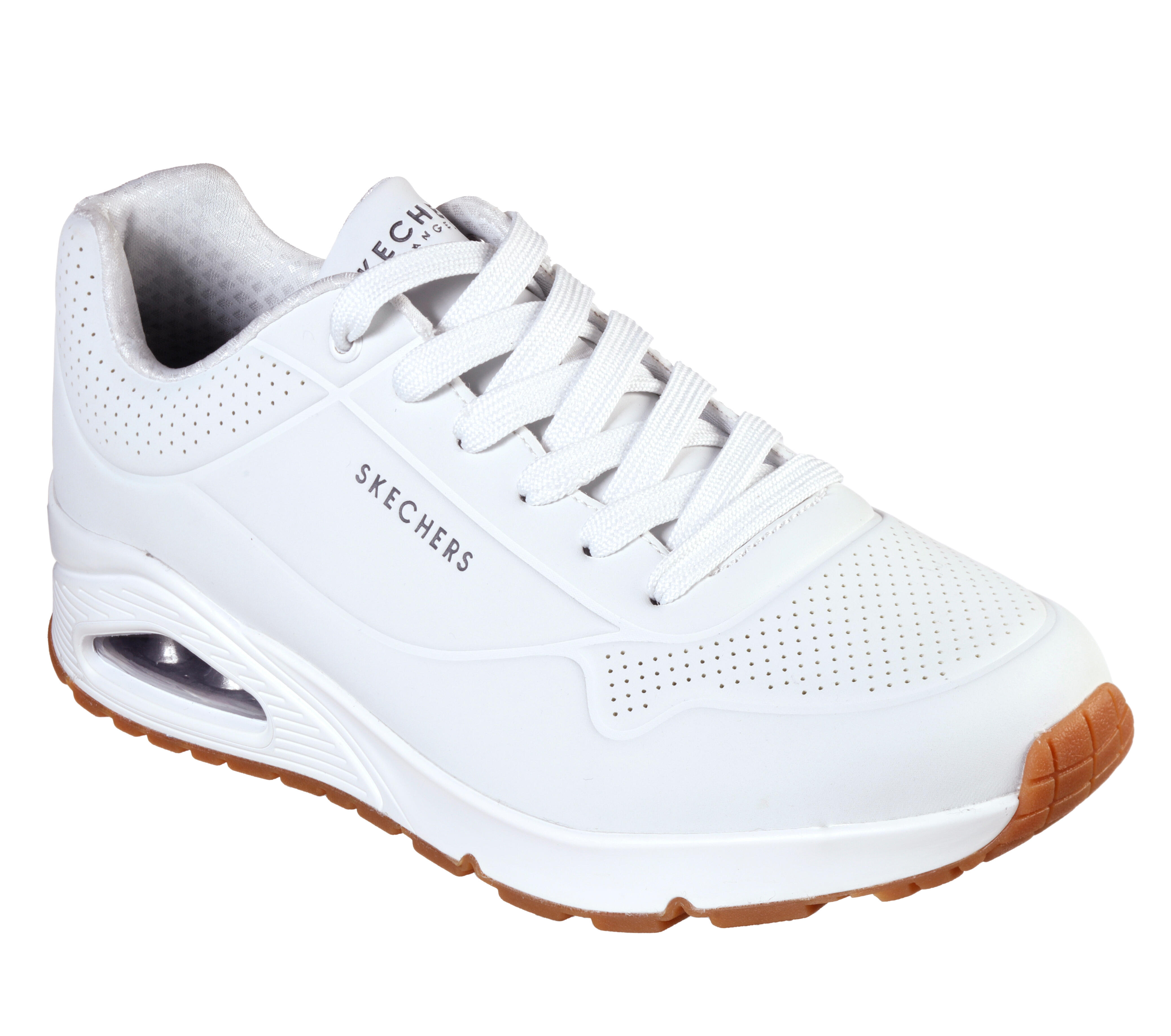 Pantofi Skechers Uno Stand On Air albi pentru bărbați