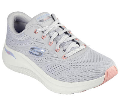 Skechers dames arch fit 2.0 big league sneakers lichtgrijs