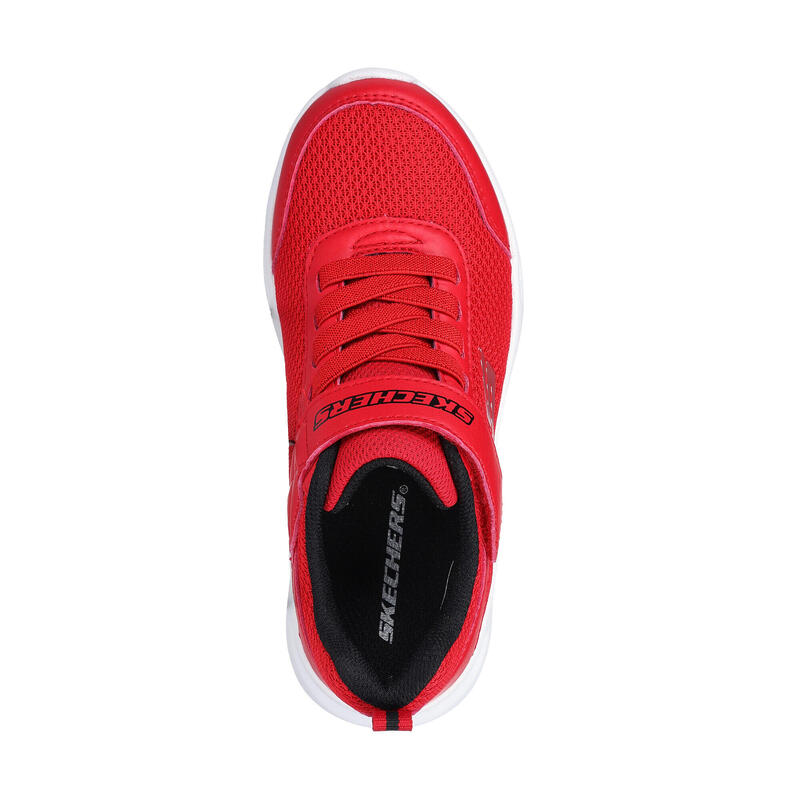 SKECHERS Kinderen DYNAMATIC Sneakers Rood / Zwart / Zilver