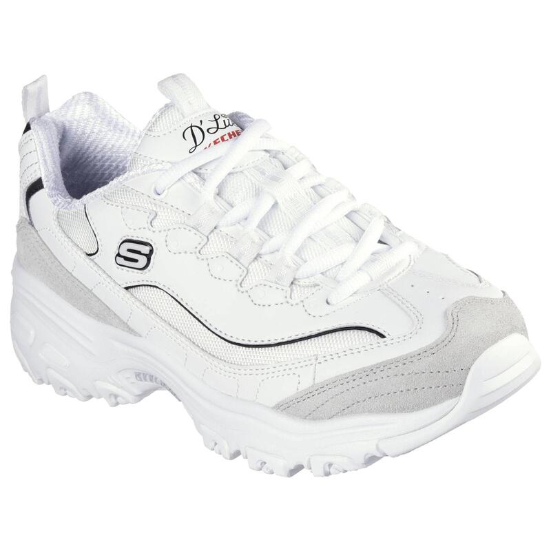 SKECHERS Femme D'LITES NEW HEAT Sneakers Blanc / Blanc / Noir / Rouge