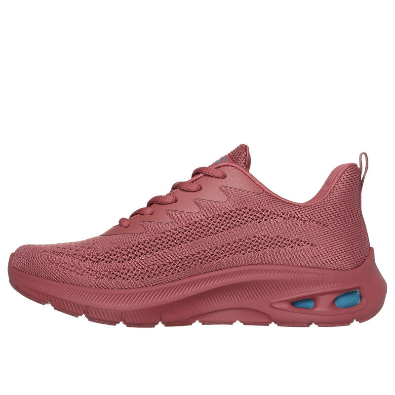 SKECHERS Donna BOBS UNITY SLEEK WAVES Sneakers Rosato scuro