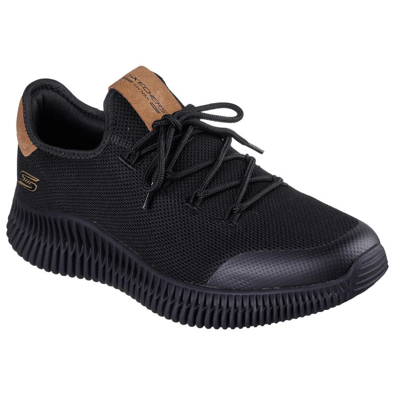 SKECHERS Uomo BOBS GEO CITY DAPPER Slip-On Nero