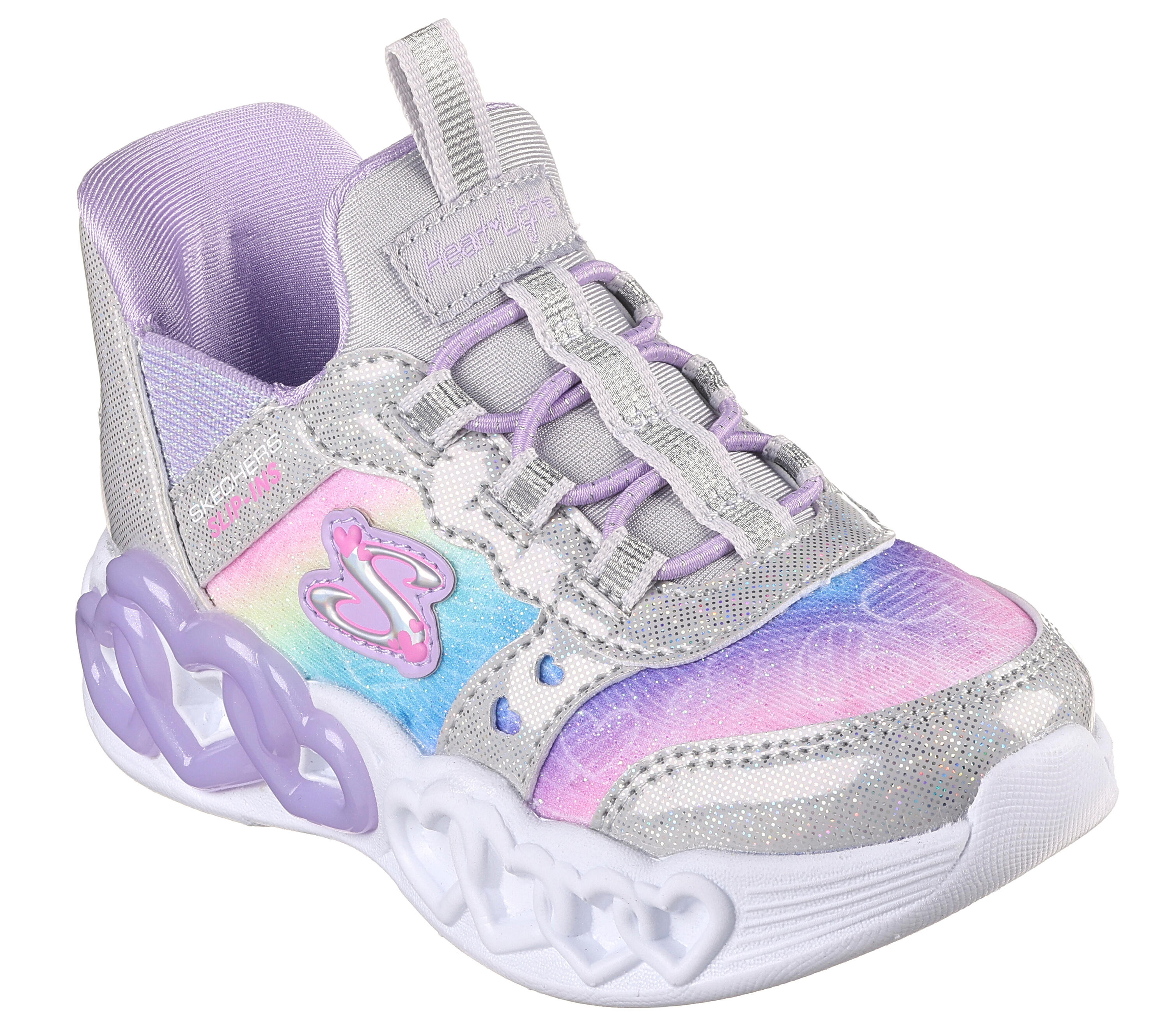 SKECHERS SKECHERS Bambini INFINITE HEART LIGHTS ETERNAL SHIMMER Sneakers Argento