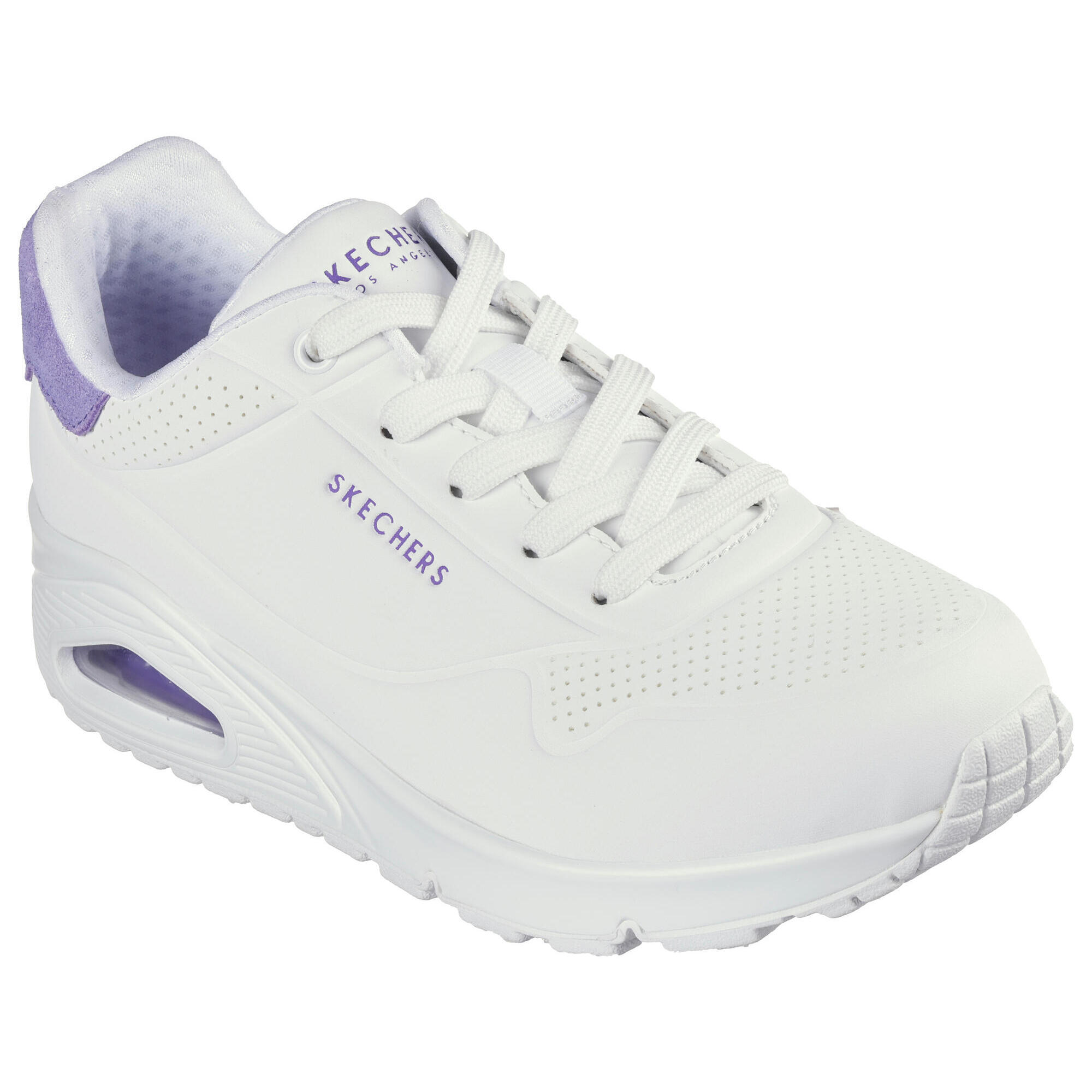 Skechers - Skechers Femme Uno Pop Back Sneakers Blanc / Vert Menthe - Baskets - Blanc|violet - 37 - Decathlon