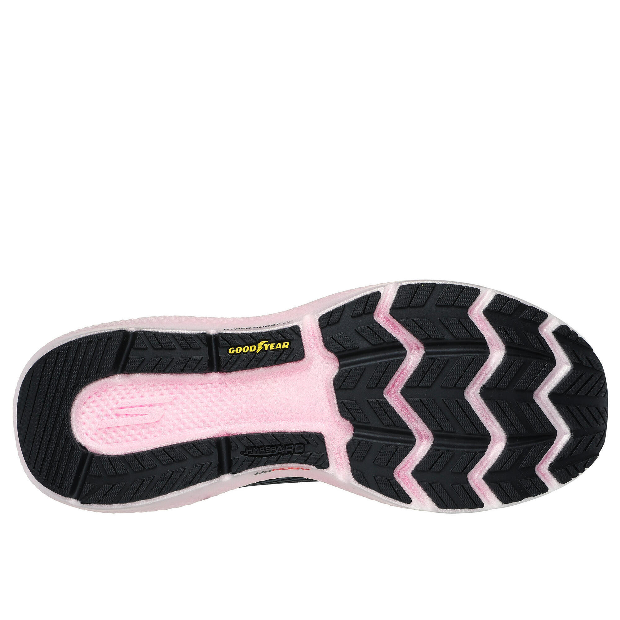 SKECHERS GO RUN RIDE 11 Scarpe da corsa da donna Nero / Rosa caldo