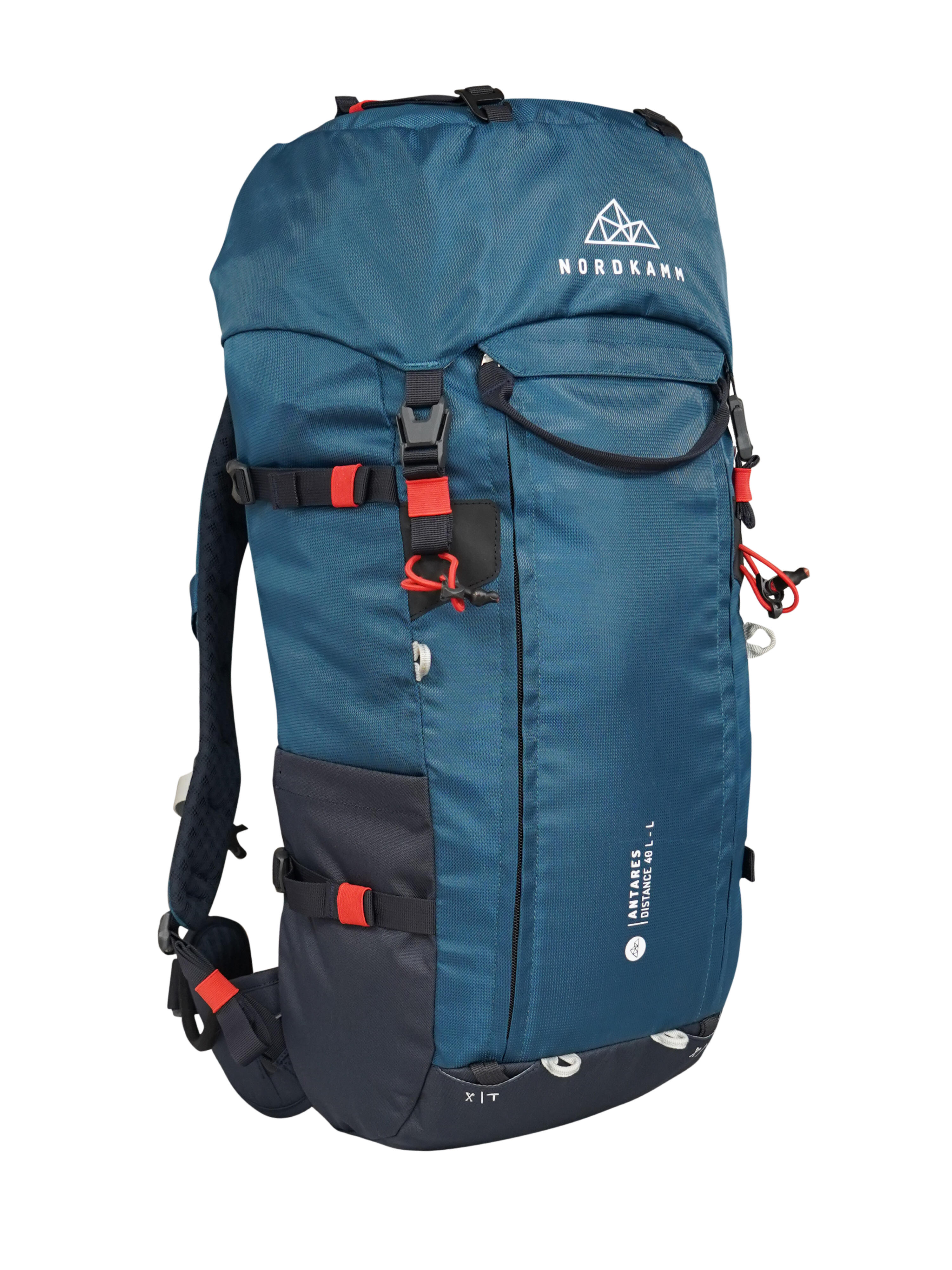 Wanderrucksack Damen Herren Trekking, 40 Liter lang oder 37 Liter kurz blau 1/6