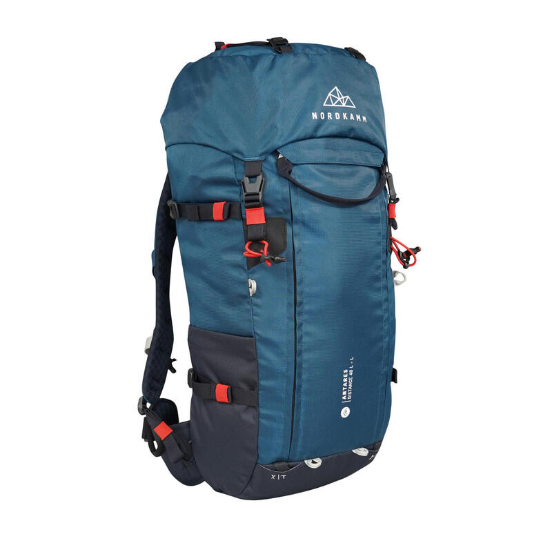 Wanderrucksack Damen Herren Trekking 40 Liter lang oder 37 Liter kurz blau