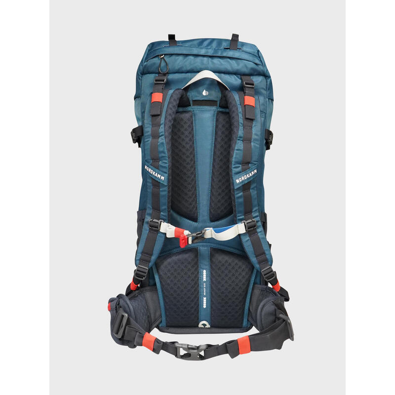 Wanderrucksack Damen Herren Trekking 40 Liter lang oder 37 Liter kurz blau