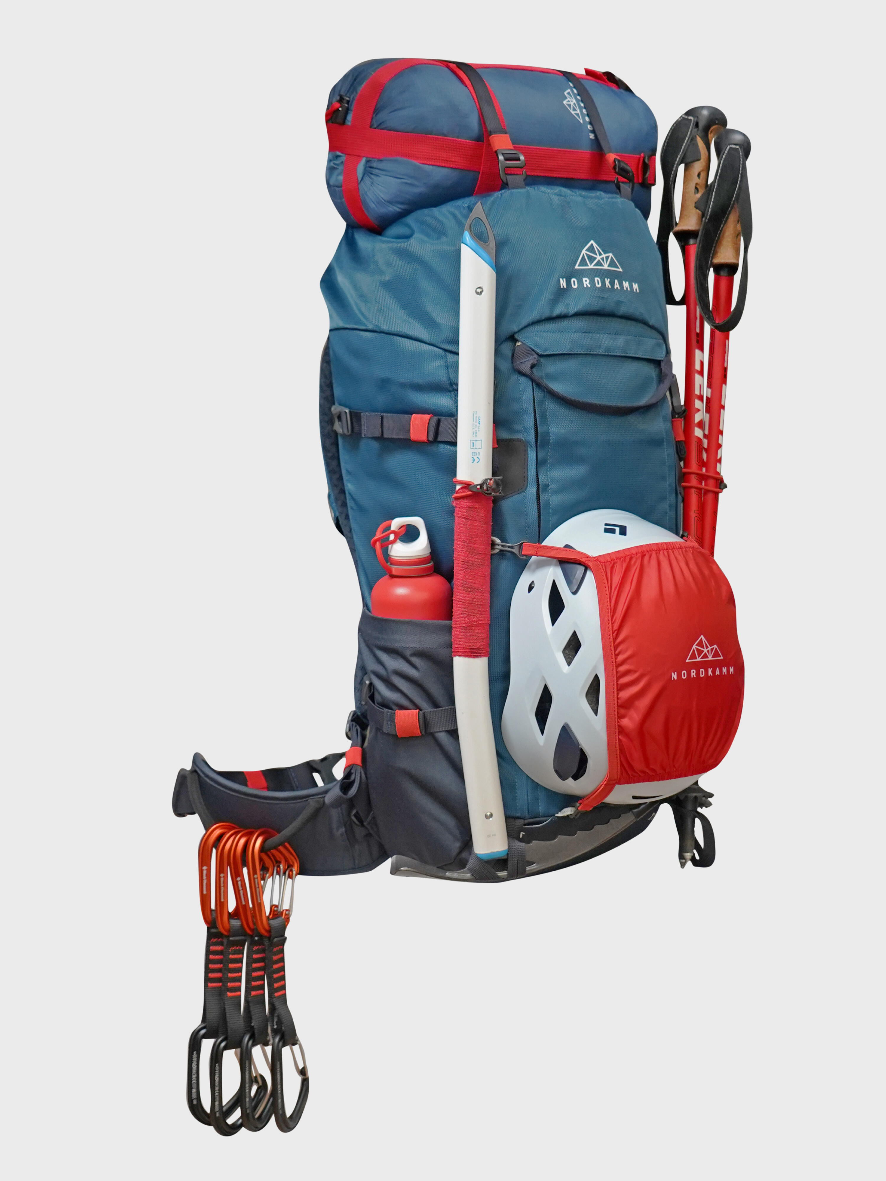 Wanderrucksack Damen Herren Trekking, 40 Liter lang oder 37 Liter kurz blau 3/6