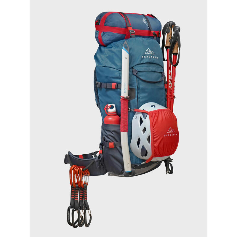 Wanderrucksack Damen Herren Trekking 40 Liter lang oder 37 Liter kurz blau