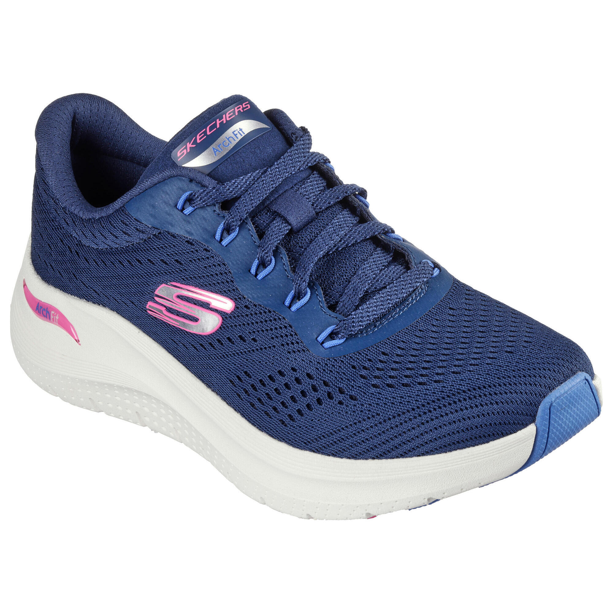 Skechers - Skechers Femme Arch Fit 2.0 Big League Sneakers Gris Bleu Marine - Baskets - Bleu|rose - 38 - Decathlon