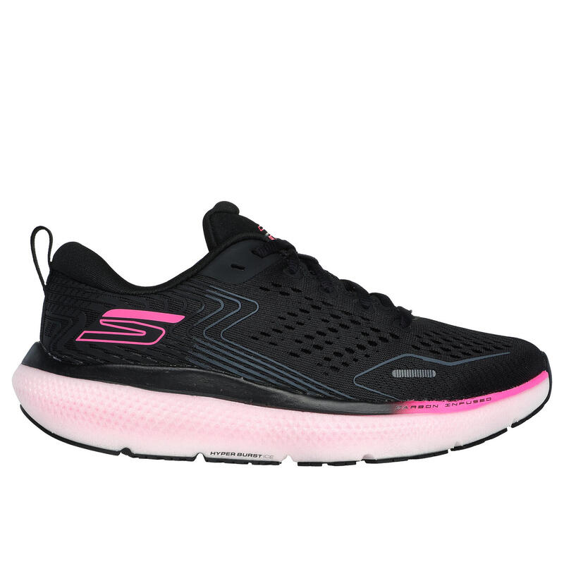 SKECHERS Dames GO RUN RIDE 11 Sportschoenen/loopschoenen Zwart / Zwart / Pink