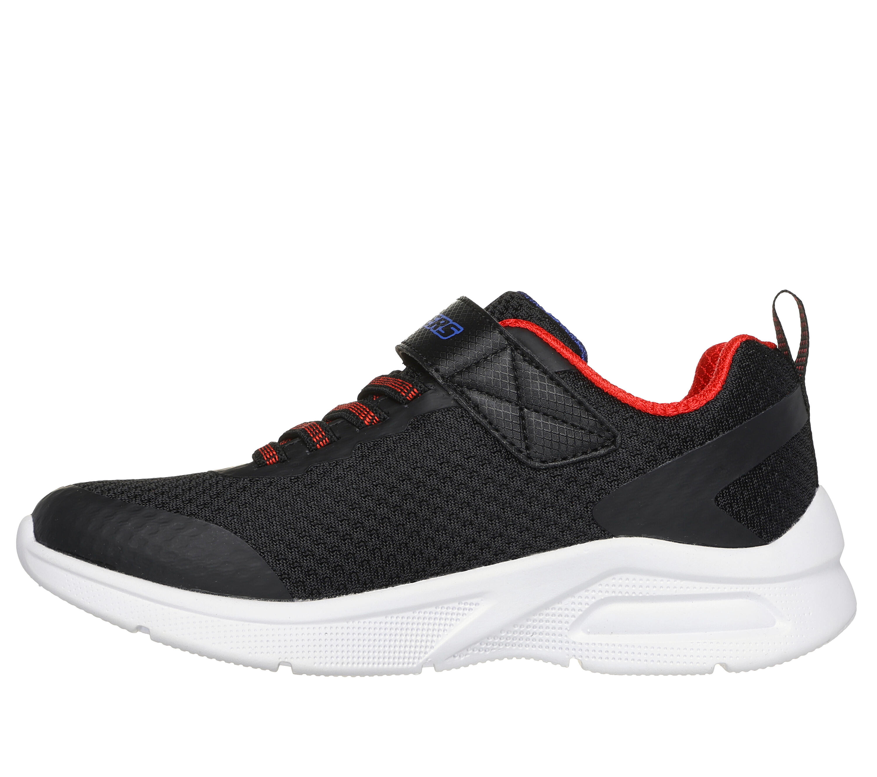 SKECHERS Kinderen MICROSPEC MAX Sneakers Zwart / Rood / Zwart / Rood / Blauw 4/5