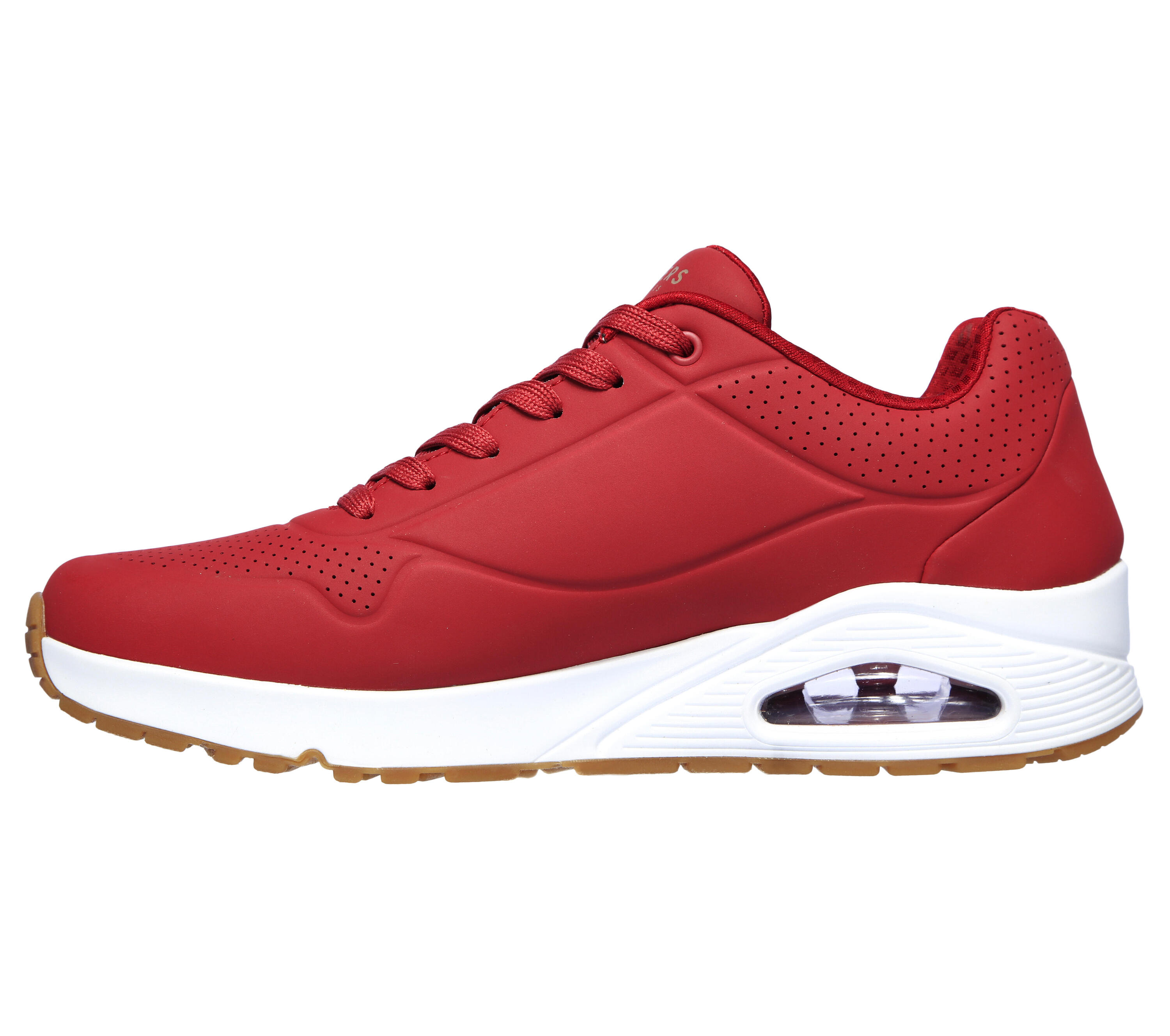 SKECHERS Hombre UNO STAND ON AIR Sneakers Rojo oscuro 4/5