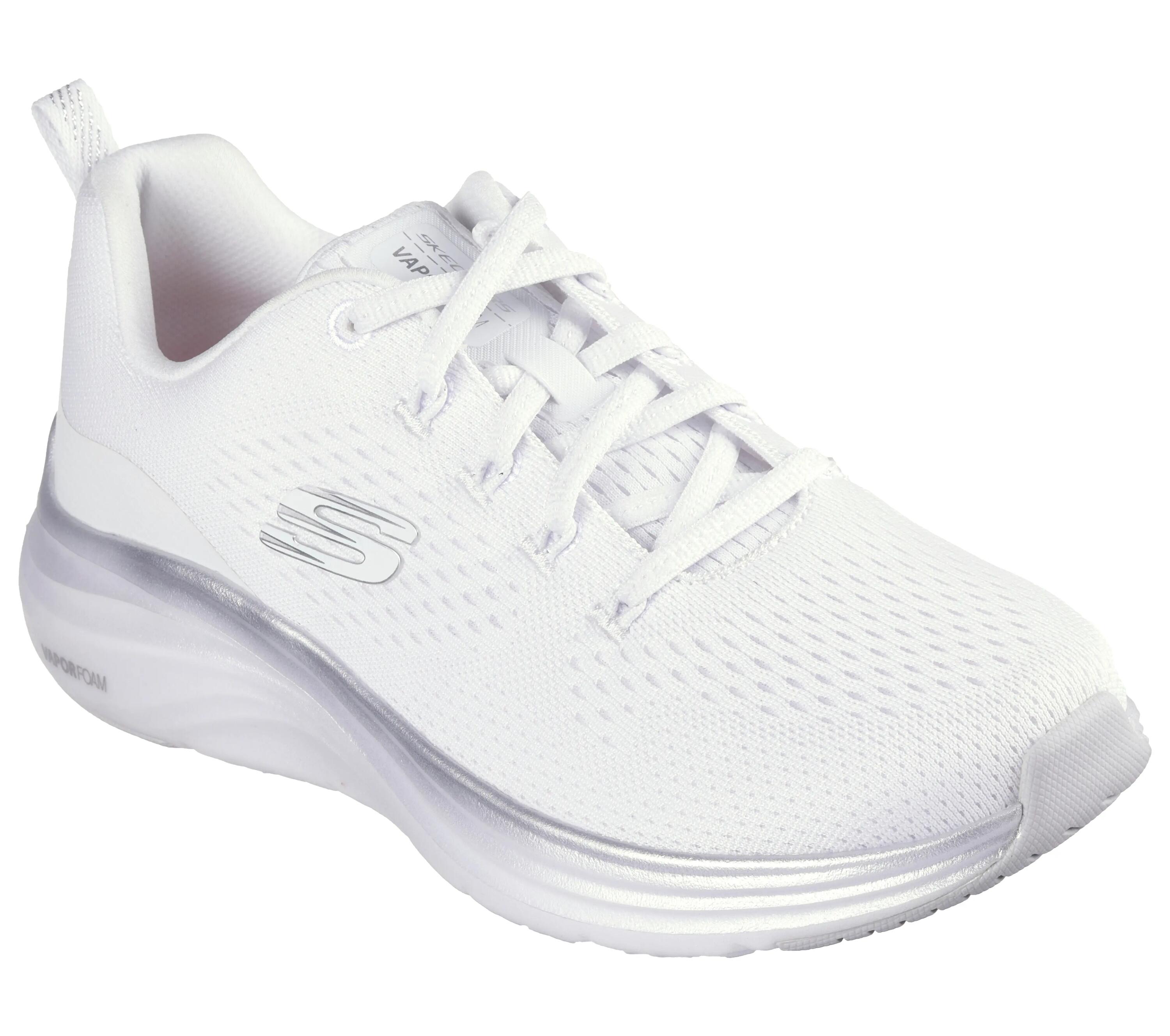 SKECHERS Dames VAPOR FOAM MIDNIGHT GLIMMER Sportschoenen Wit / Zilver 1/5