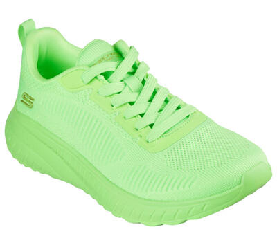 SKECHERS Donna BOBS SQUAD CHAOS COOL RYTHMS Sneakers Blu Lime neon