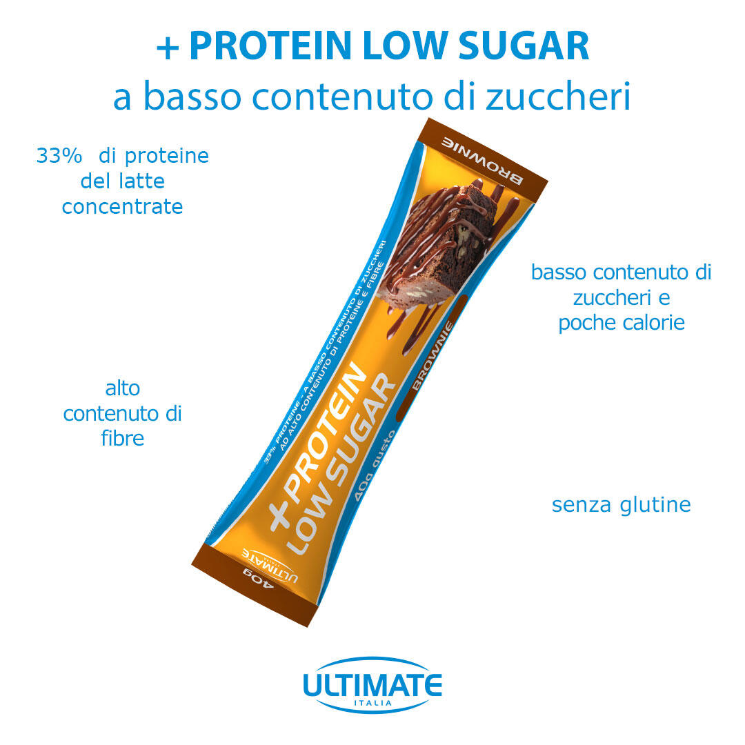 Integratore alimentare – BARRETTA + PROTEIN LOW SUGAR BROWNIE 4/6