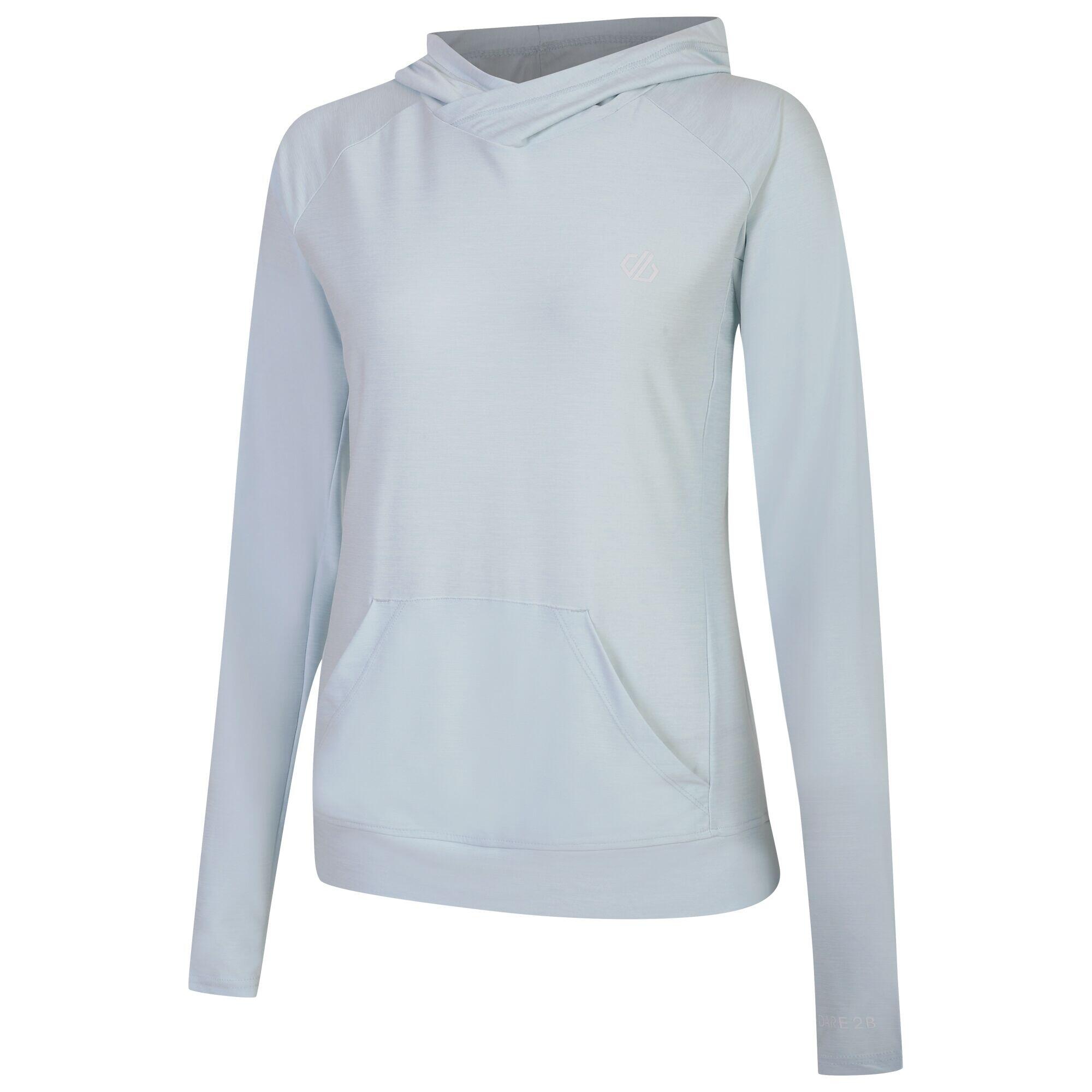 Womens/Ladies Sprint City Marl Lightweight Hoodie (Quiet Blue) 3/5