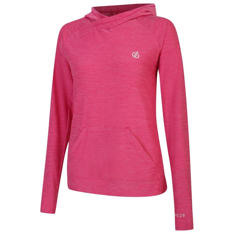 Dames Sprint City Marl Lichtgewicht Hoodie (Puur Roze)