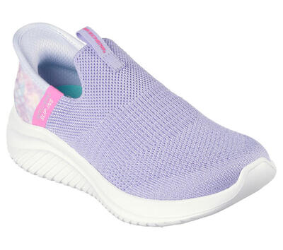 Skechers kinderen ultra flex 3.0 colory wild opschuiven zwart