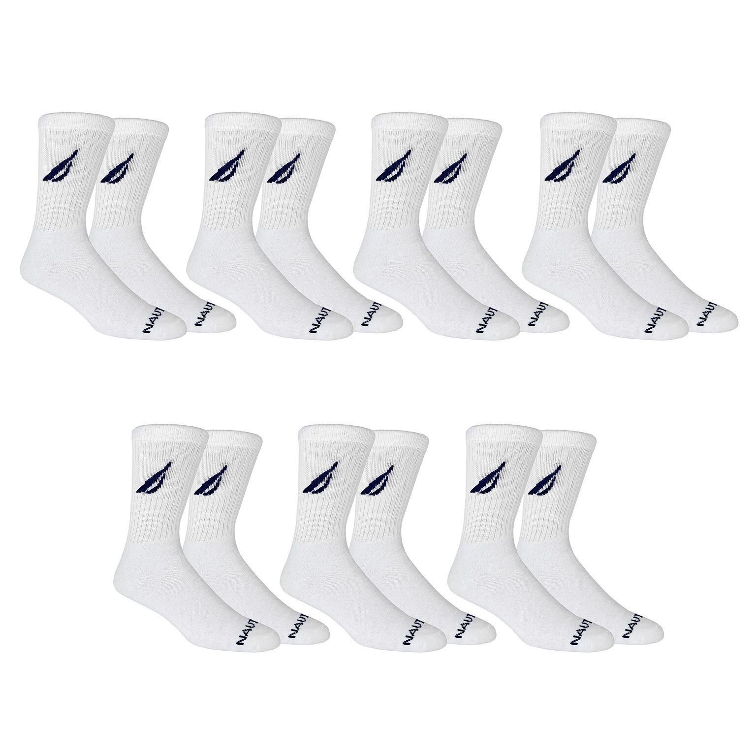 NAUTICA NAUTICA MEN'S 7PK CREW SOCKS