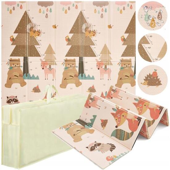 Krabbelmatte Baby Spielmatte Faltbar XPE 200x180cm Ballonfahrt 4FIZJO