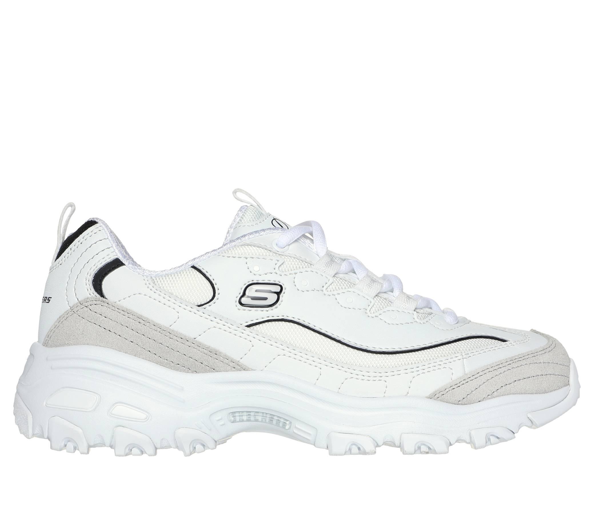 SKECHERS Donna D'LITES NEW HEAT Sneakers Bianco / Bianco / Nero / Rosso 5/5