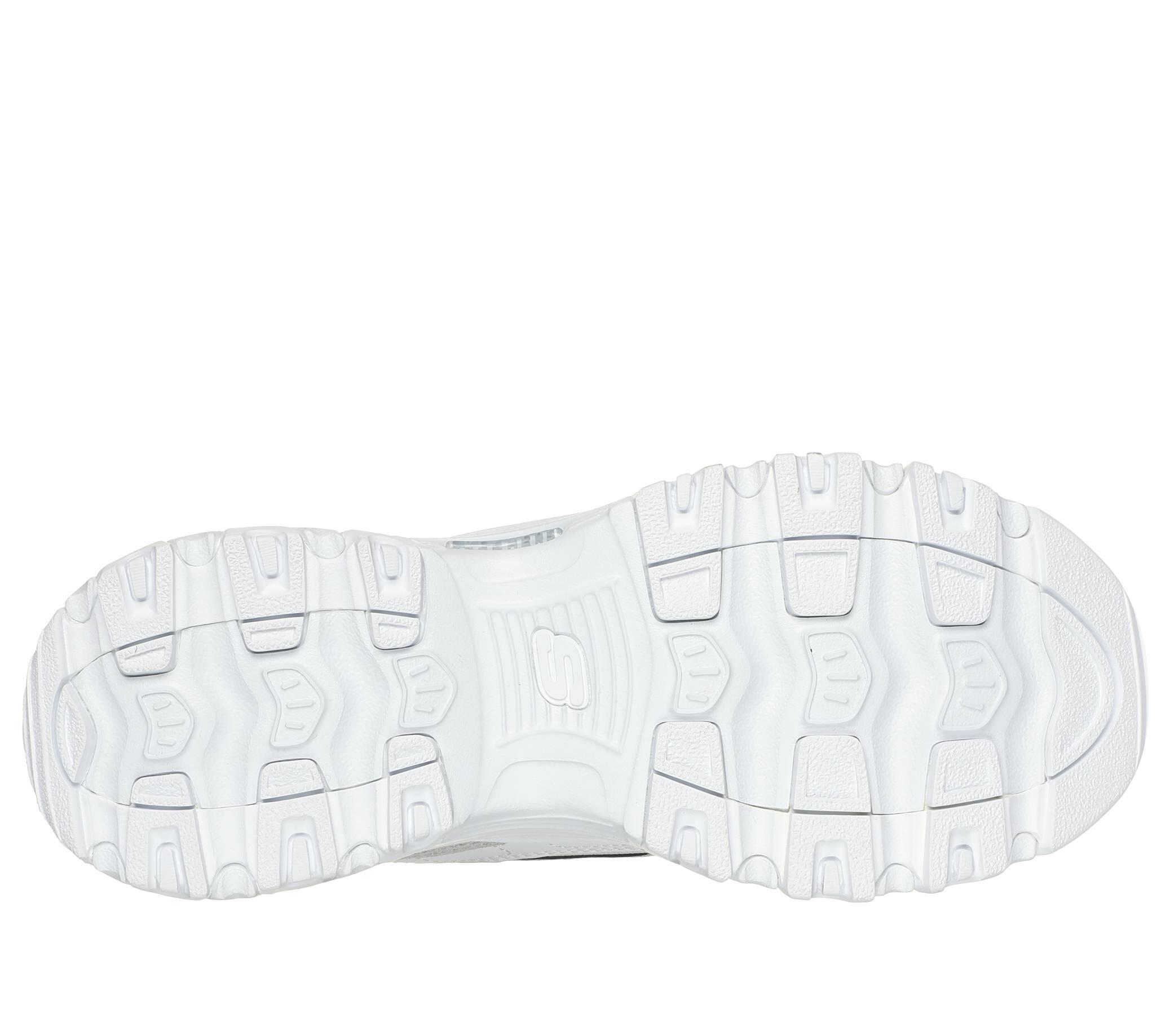 SKECHERS Donna D'LITES NEW HEAT Sneakers Bianco / Bianco / Nero / Rosso 3/5