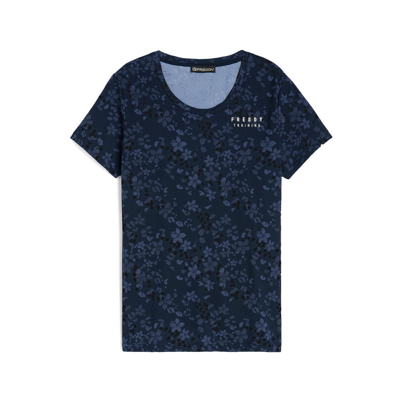 T-shirt comfort in jersey leggero stampa floreale allover
