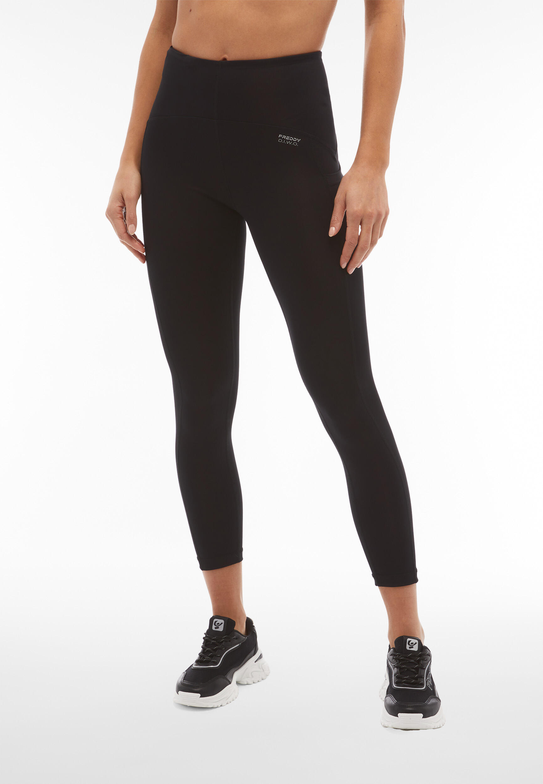 4505 Hourglass - Icon Active - Leggings Da Palestra A Vita Alta Blu Navy Modellanti Sul Retro Con Tasca Interna