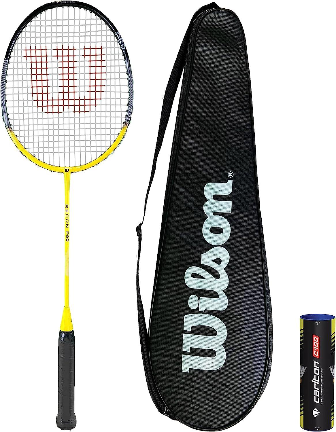 Wilson Recon P80 Badminton Racket, Carry Case & Shuttles RRP £70 1/3
