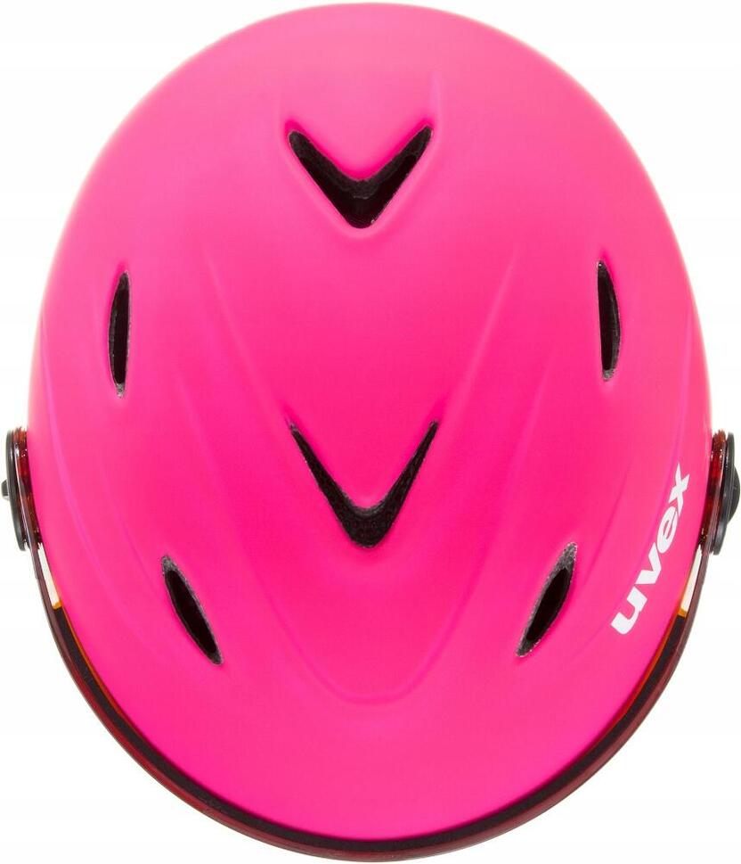 Kask z przyłbicą szybą Uvex Junior Visor Pro Pink Mat 2018
