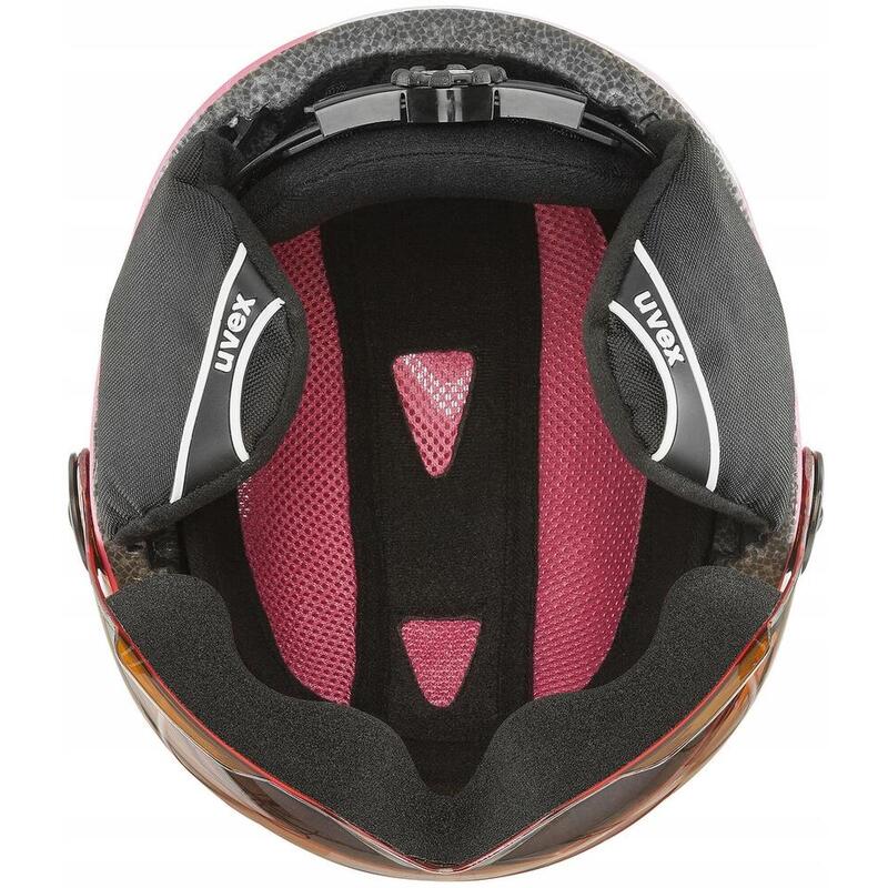 Kask z przyłbicą szybą Uvex Junior Visor Pro Pink Mat 2018