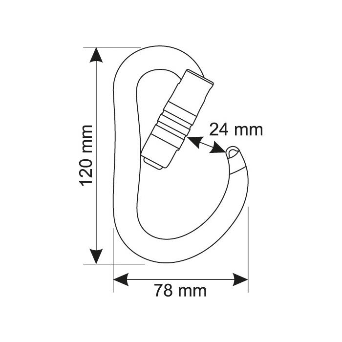 Mousqueton Camp Atom 3 Lock Gris 2/2