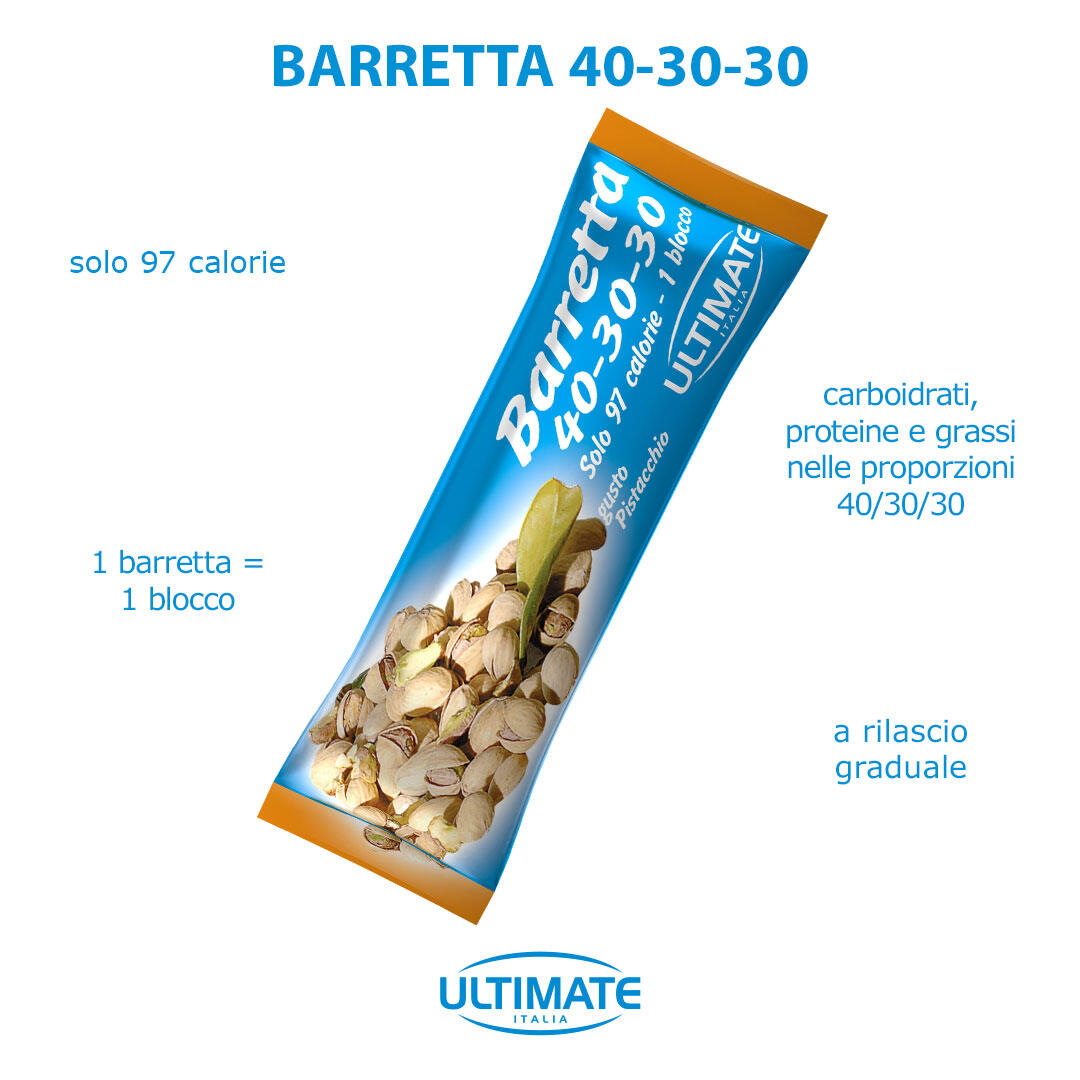 Integratore alimentare - 40-30-30 BAR PISTACCHIO - 27g 4/4