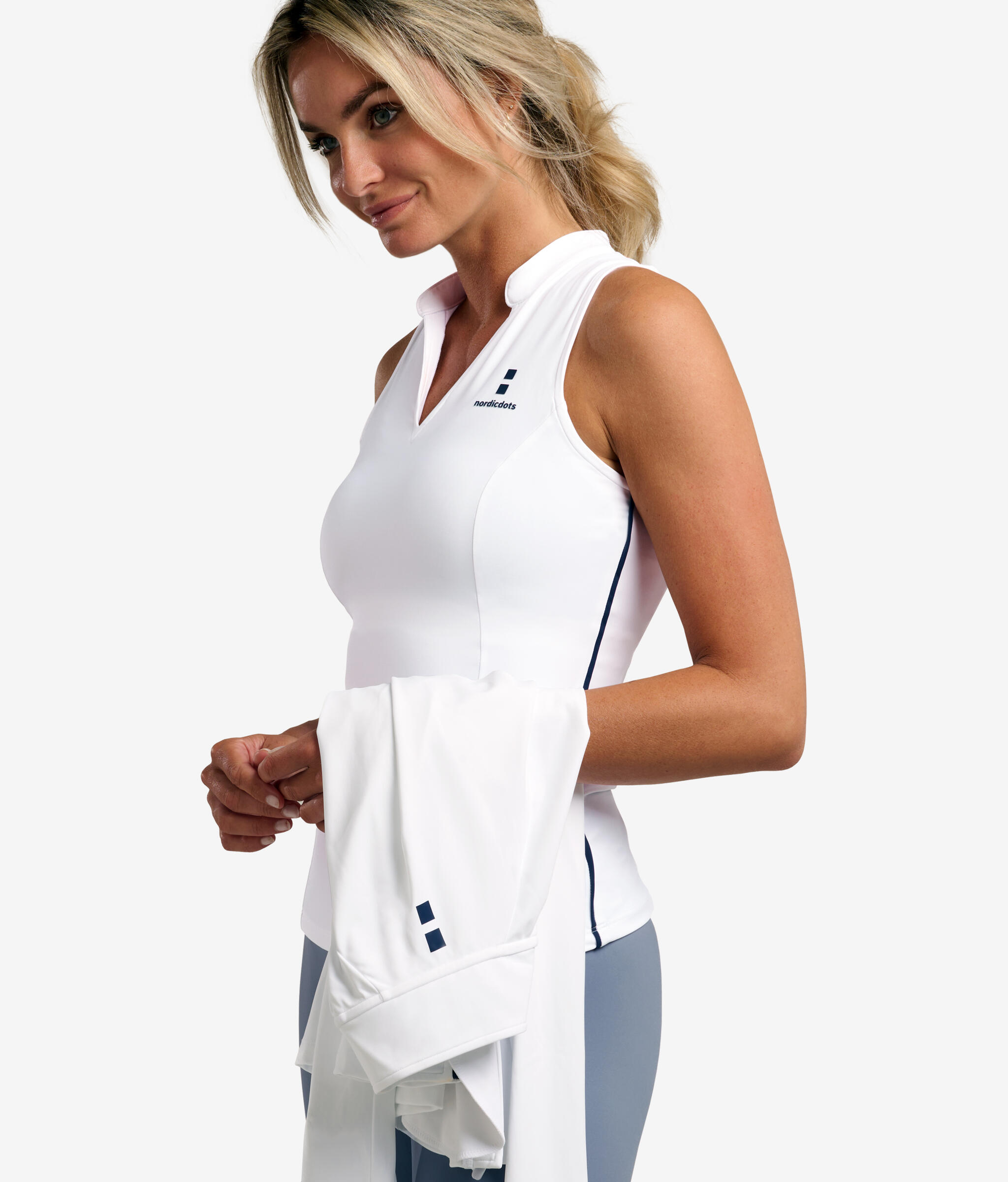 NORDICDOTS Elegance Tennis-/Padel-/Golf-T-shirt voor dames - witte
