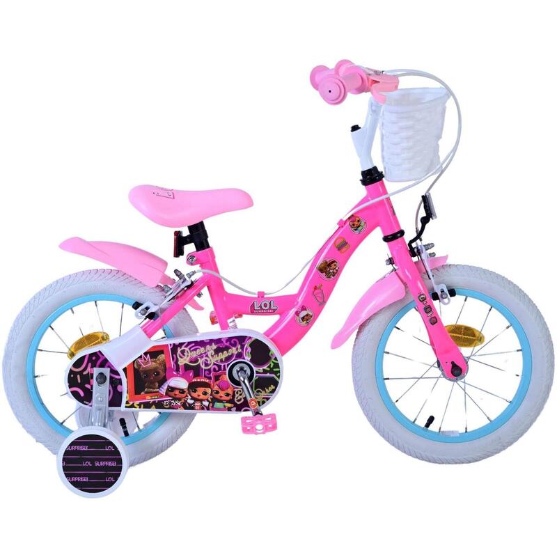 VOLARE BICYCLES Vélo enfant LOL Surprise 14 pouces, sans frein à rétropédalage