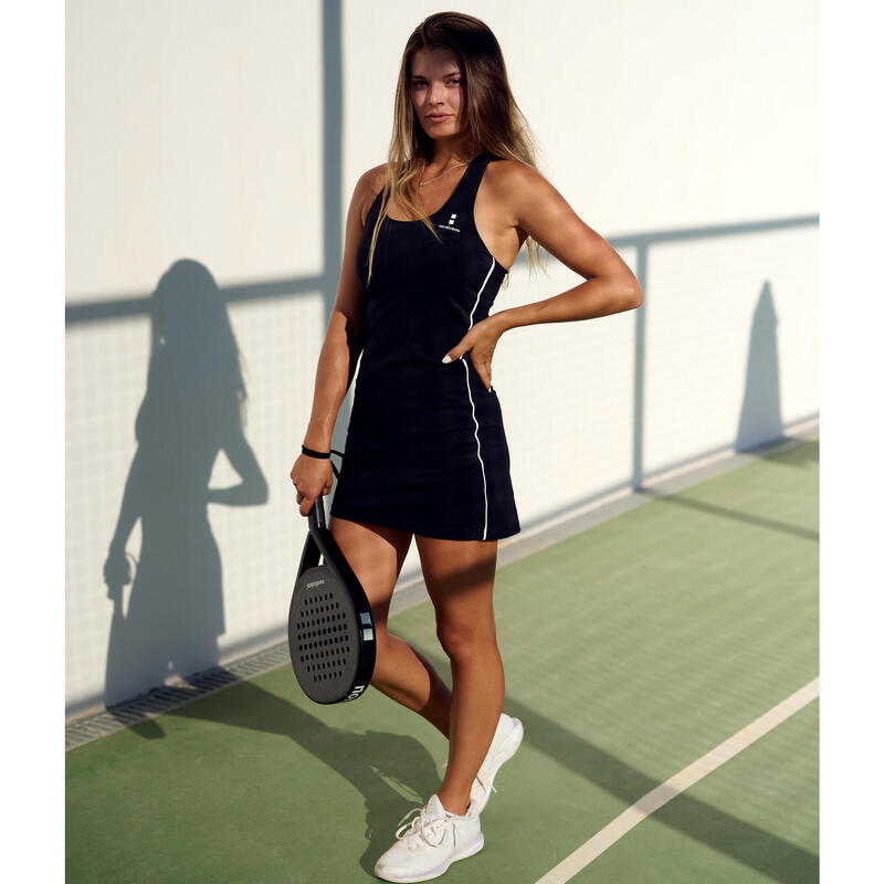 Neues Performance Tennis/Padel Kleid Damen Schwarzes