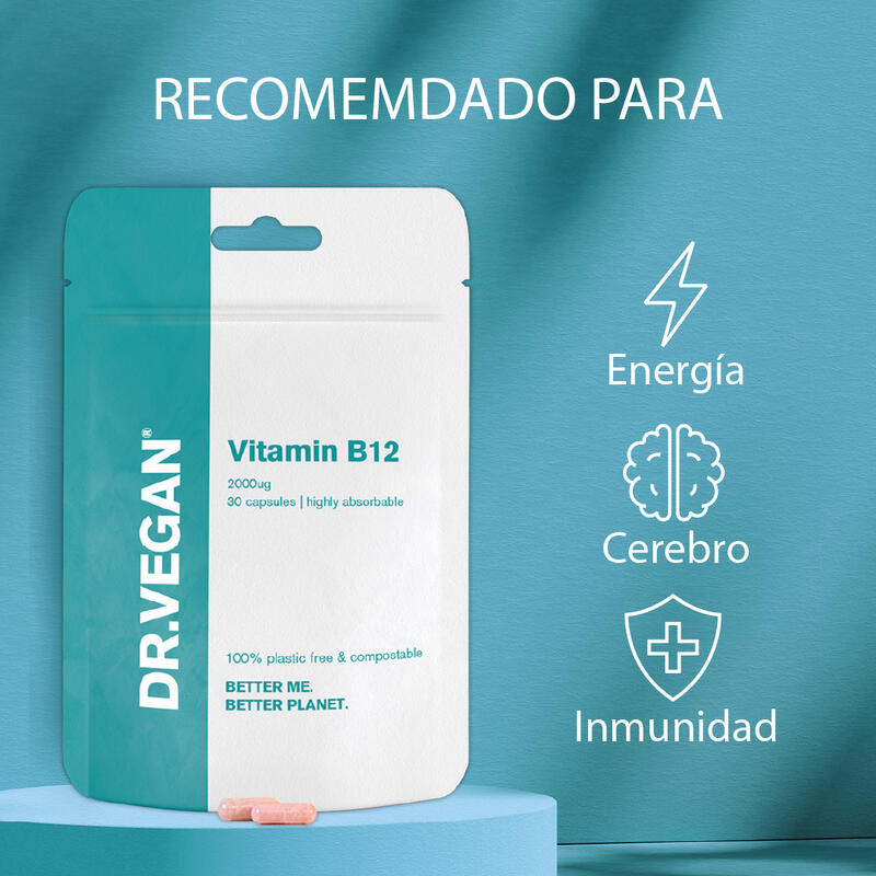 DR.VEGAN Daily Vitamin B12, 2000ug | Uma por dia