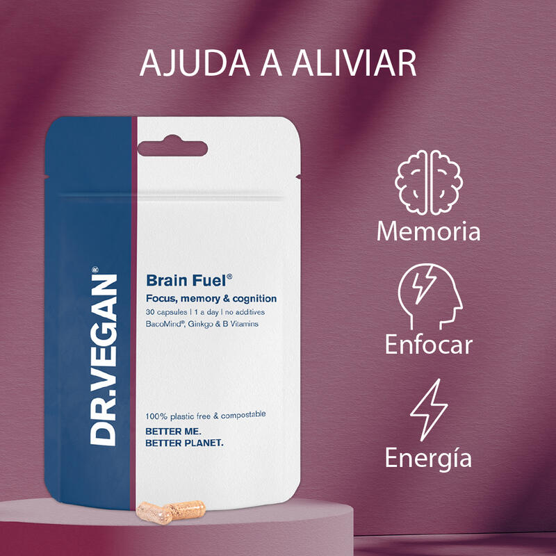 DR.VEGAN® Brain Fuel™ | Memória e foco | Uma cápsula por dia